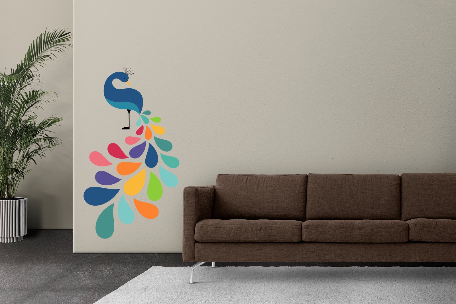 Peacock Decal design for Home Decor Just Peel and Stick  decorative masterpiece for home decor